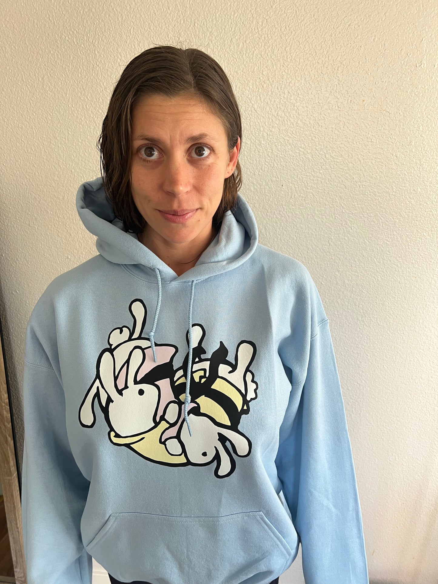 Baby Bunnies Go To Jiu-Jitsu Hoody (Blue)