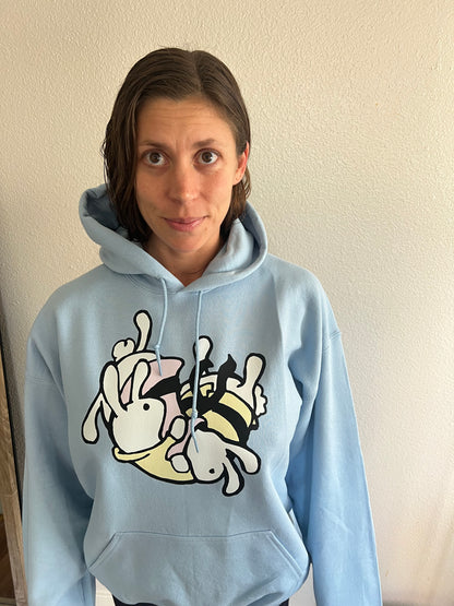 Baby Bunnies Go To Jiu-Jitsu Hoody (Blue)